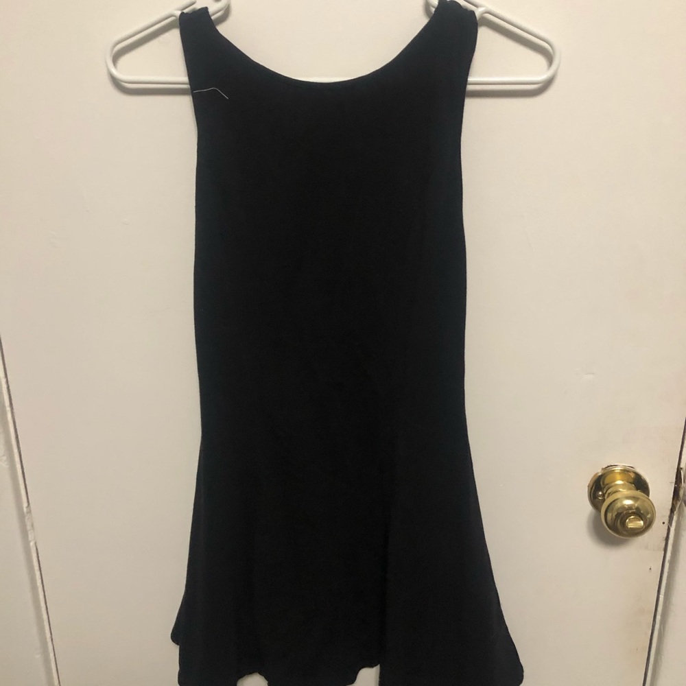 black skater skirt dress